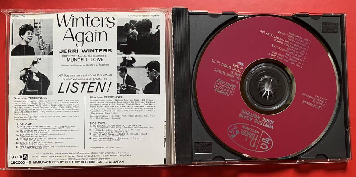 【CD】ジェリ・ウィンターズ「Winters Again」Jerri Winters 国内盤 盤面良好 [09250264]_画像3