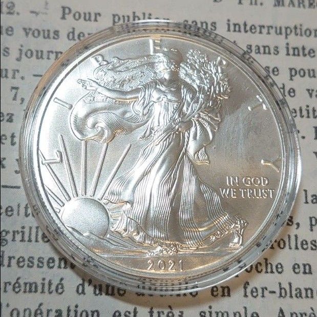 2021 イーグルシルバー 1オンス リバティ 銀貨|PayPayフリマ