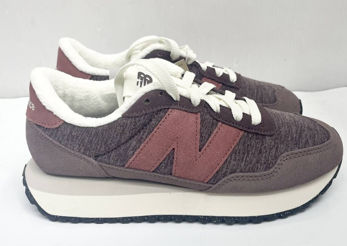 送料無料h50378 Newbalance ニューバランス スニーカー WS237 WA レディース ブラウン 70年代ロゴ 未使用保管品 24.5cm_画像6