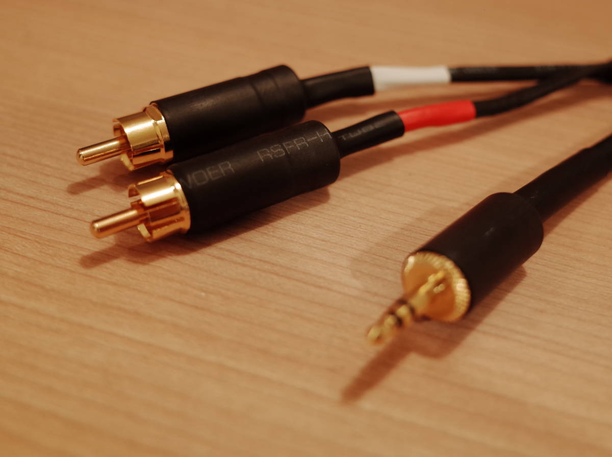 ★ 即決 MOGAMI 2549 RCA-ステレオミニプラグ3.5mm 変換ケーブル 5m Yケーブル 金メッキ NYS352AG NYS231BG-LL (アンフェノール変更可) ★_画像2