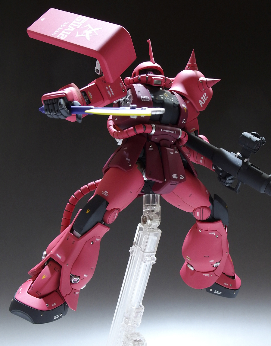 1/100 MG MS-06S專用Char Zaku Ver.2.0預塗成品    原文:1/100 MG MS-06S シャア専用ザク Ver.2.0 塗装済完成品