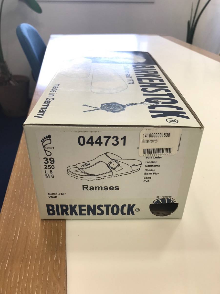 Birkenstock Birkenstock Ramsez全新未使用的白色白色25厘米25.5厘米男士 原文:Birkenstock ビルケンシュトック ラムゼス 新品 未使用 ホワイト 白 25cm 25.5cm　メンズ