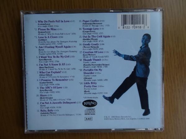 [CD] 「Frankie Lymon & The Teenagers / The Best Of 」　フランキー・ライモン&ザ・ティーンエイジャーズ　Doo-Wop_画像2