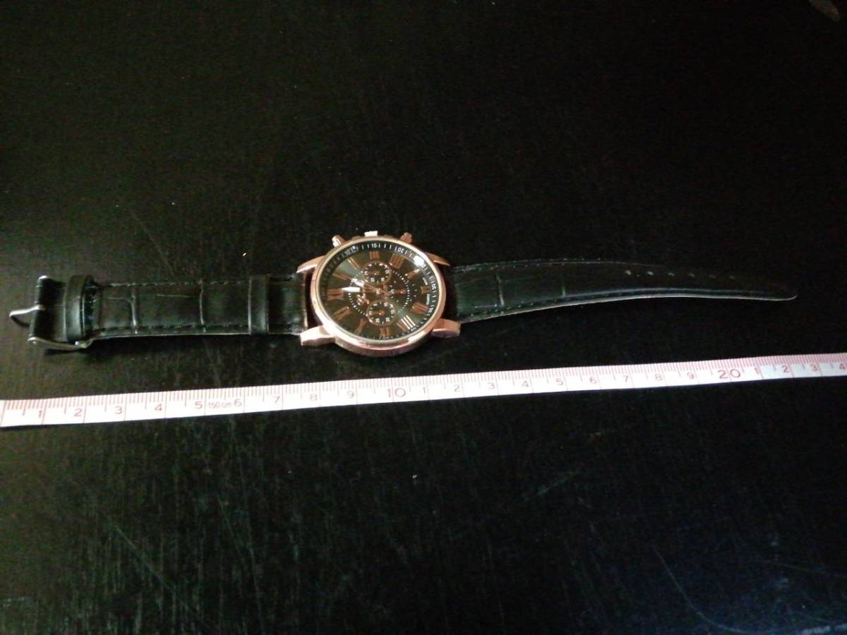 腕時計 時計 ブラック レディース ノーブランド 新品 ファッション カジュアル 革ベルト ベルト 超薄型時計 ドレス #C41-5_画像3
