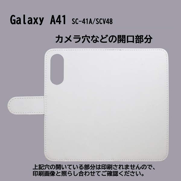 Galaxy A41 SC-41A　スマホケース 手帳型 プリントケース 猫 動物 パターン画 ねこ レッド_画像3