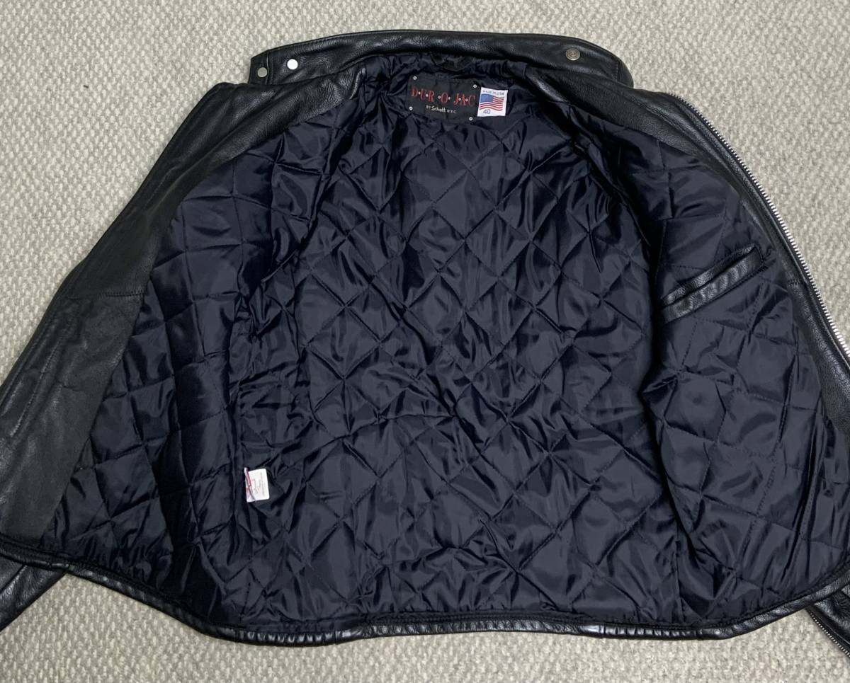 良品③schott【40】米国製557 シングルライダース ショット 良品③schott【40】米国製557 シングルライダース ショット