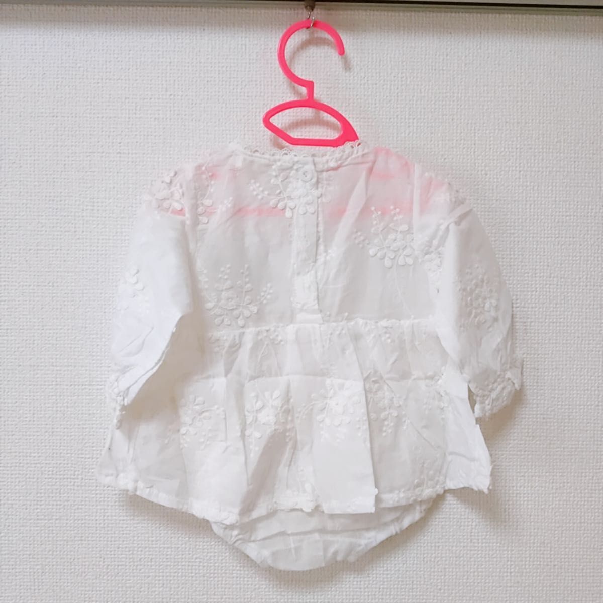 90cm embroidery race rompers white One-piece child clothes baby dress long sleeve spring summer autumn birthday ceremony wedding girl 