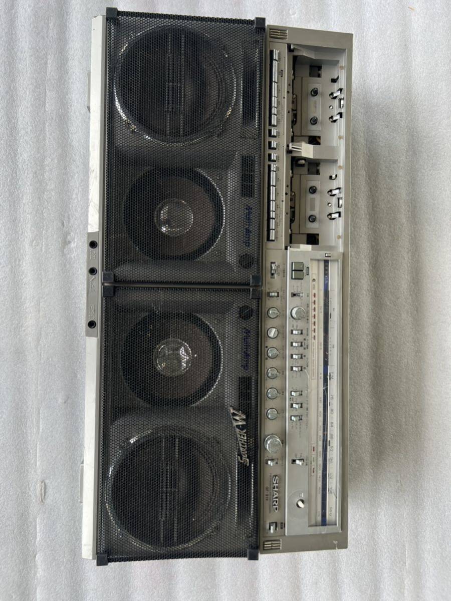 現状品　ラジカセ　シャープ GF-919 カセット ラジオ SHARP 部品取り用_画像1