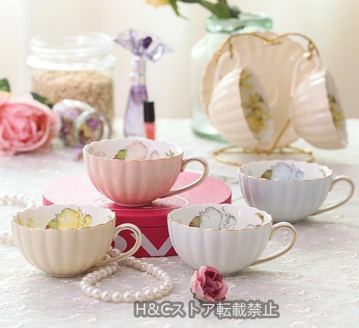  tea cup coffee cup saucer Western-style tableware tea utensils 2 customer set storage stand attaching spoon attaching present light mint 