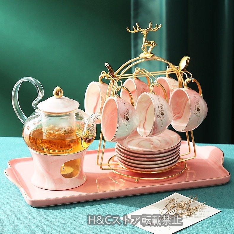  teapot чайная чашка блюдце tray имеется европейская посуда чайная посуда 6 покупатель комплект подставка имеется ложка имеется подарок розовый 