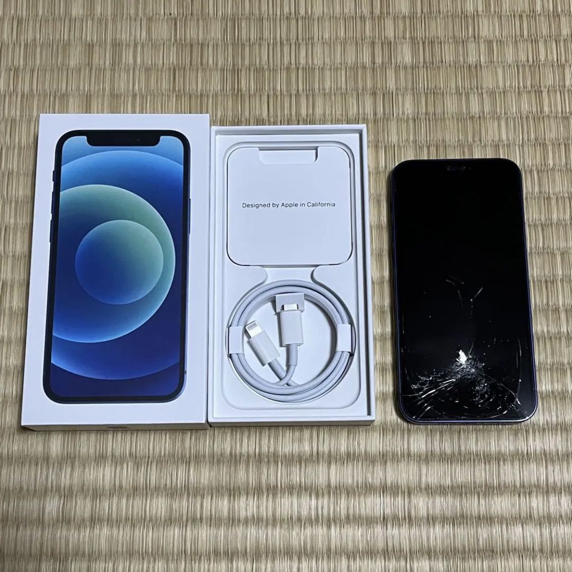 3年保証』 【ジャンク】SIMフリー iPhone12 ブルー 128GB mini iPhone