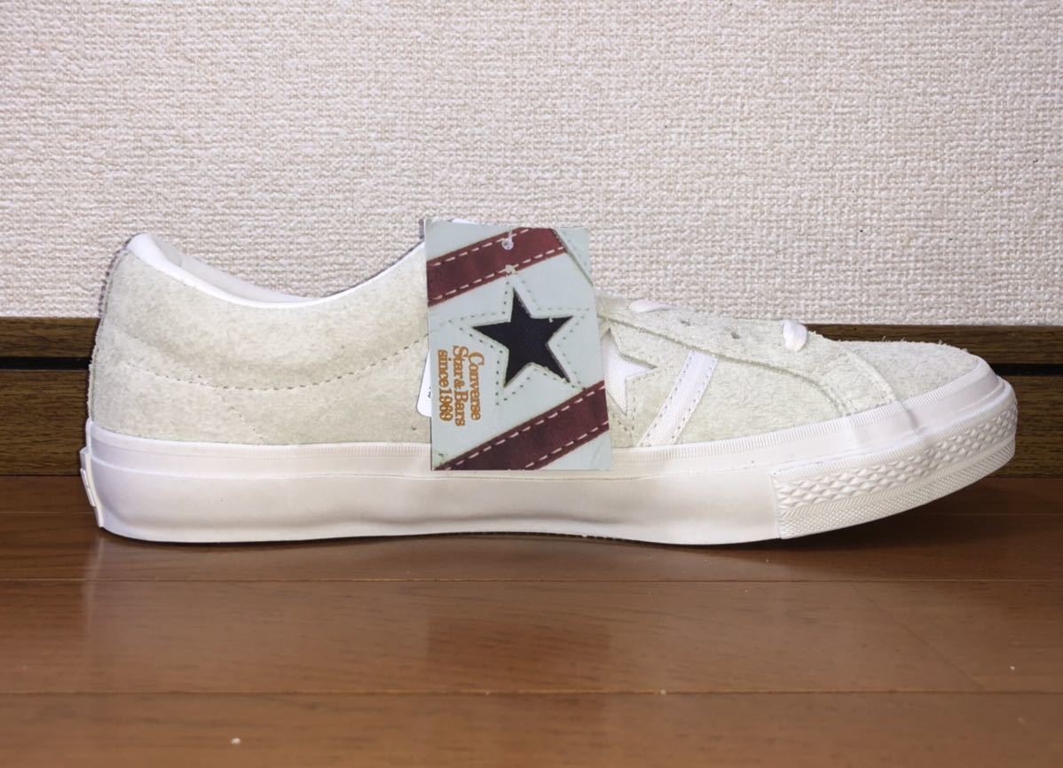 新品 CONVERSE STAR&BARS SUEDE MN 1CL085 US9.5 28cm コンバース スター＆バーズ スエード ホワイト 白 ジャックスター ワンスター_画像2