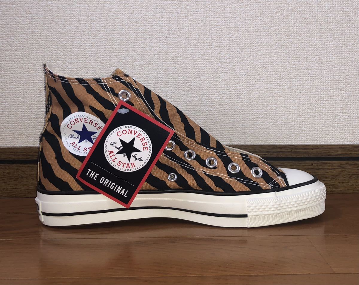  new goods made in Japan CONVERSE ALL STAR J TG HI TIGER US8 26.5cm Converse all Star Tiger black black tea . pattern allstar made in japan