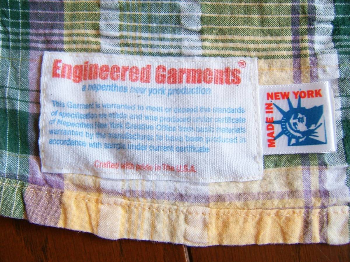 エンジニアードガーメンツ Engineered Garments USA製 プルオーバーシャツ 半袖シャツ_画像4