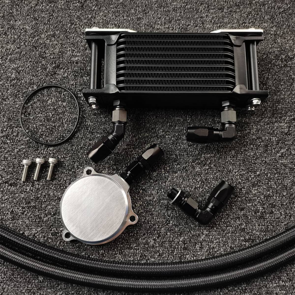 ST250 グラストラッカーNJ47A NJ4AA オイルクーラー(15-1104黒 ST250 グラストラッカーNJ47A NJ4AA オイルクーラー(15-1104黒