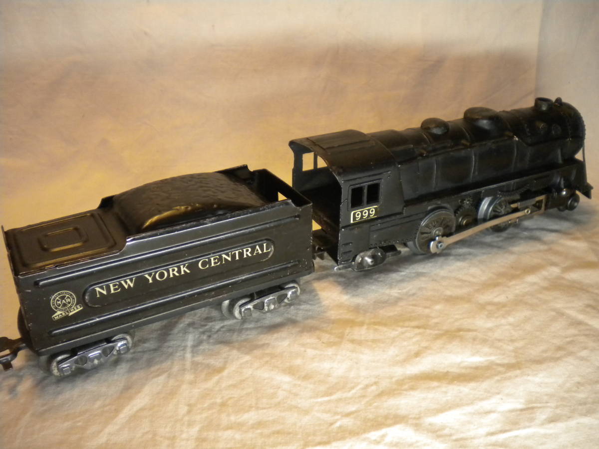* rare connection total length 117.O gauge NEWYORK CENTRAL steam locomotiv set America LOUIS MARX&CO. made Showa Retro Vintage moveable goods *