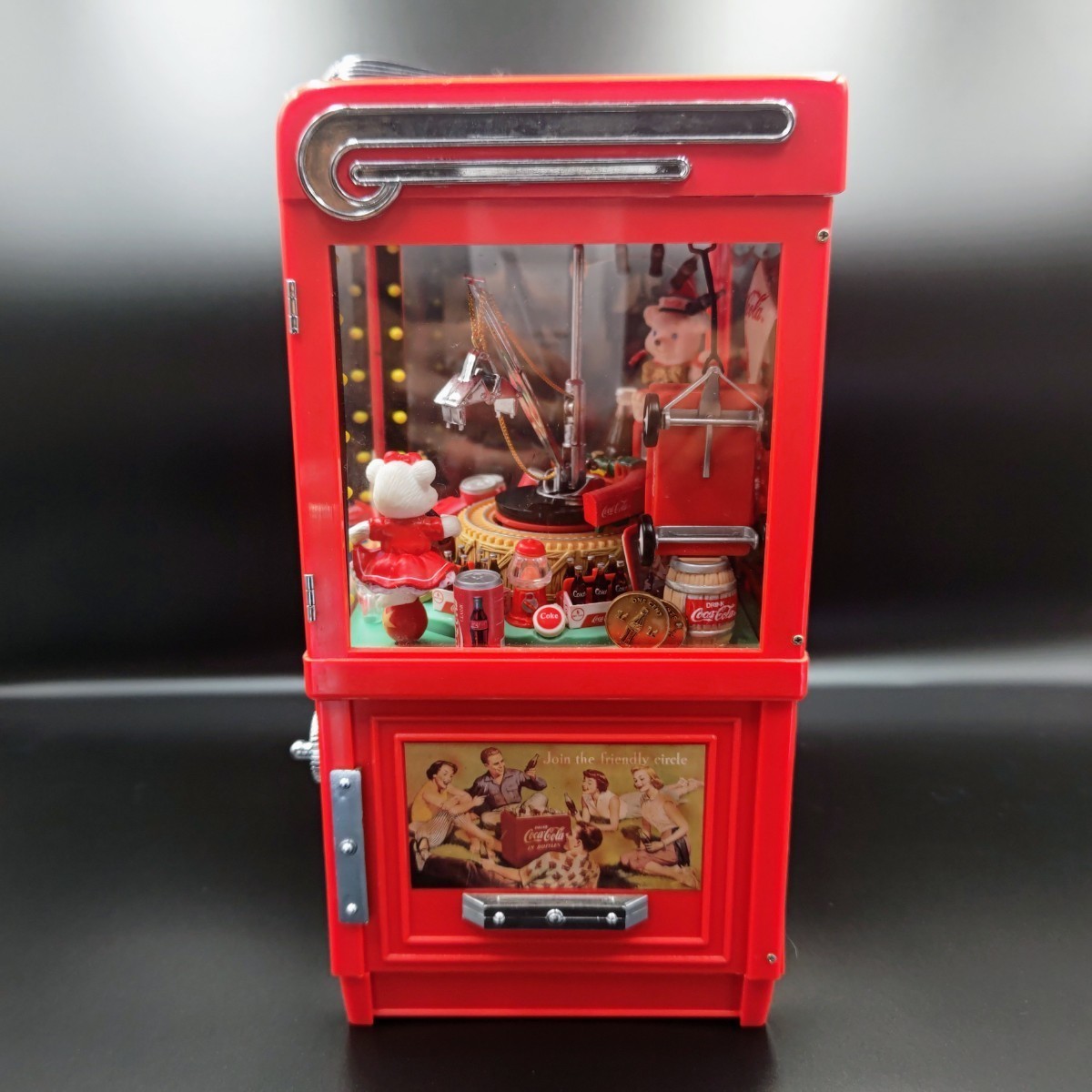 ☆激レア☆】1997年製 コカコーラ オルゴール クレーンゲーム型 貯金箱