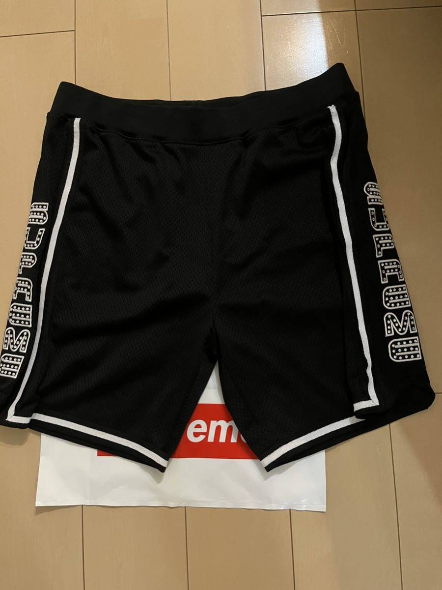 19SS Supreme Rhinestone Basketball Short Black シュプリーム ライン