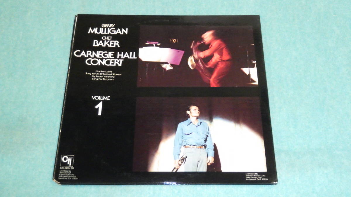 【LP】CARNEGIE HALL CONCERT　　VOLUME ONE　　GERRY MULLIGAN / CHET BAKER_画像4