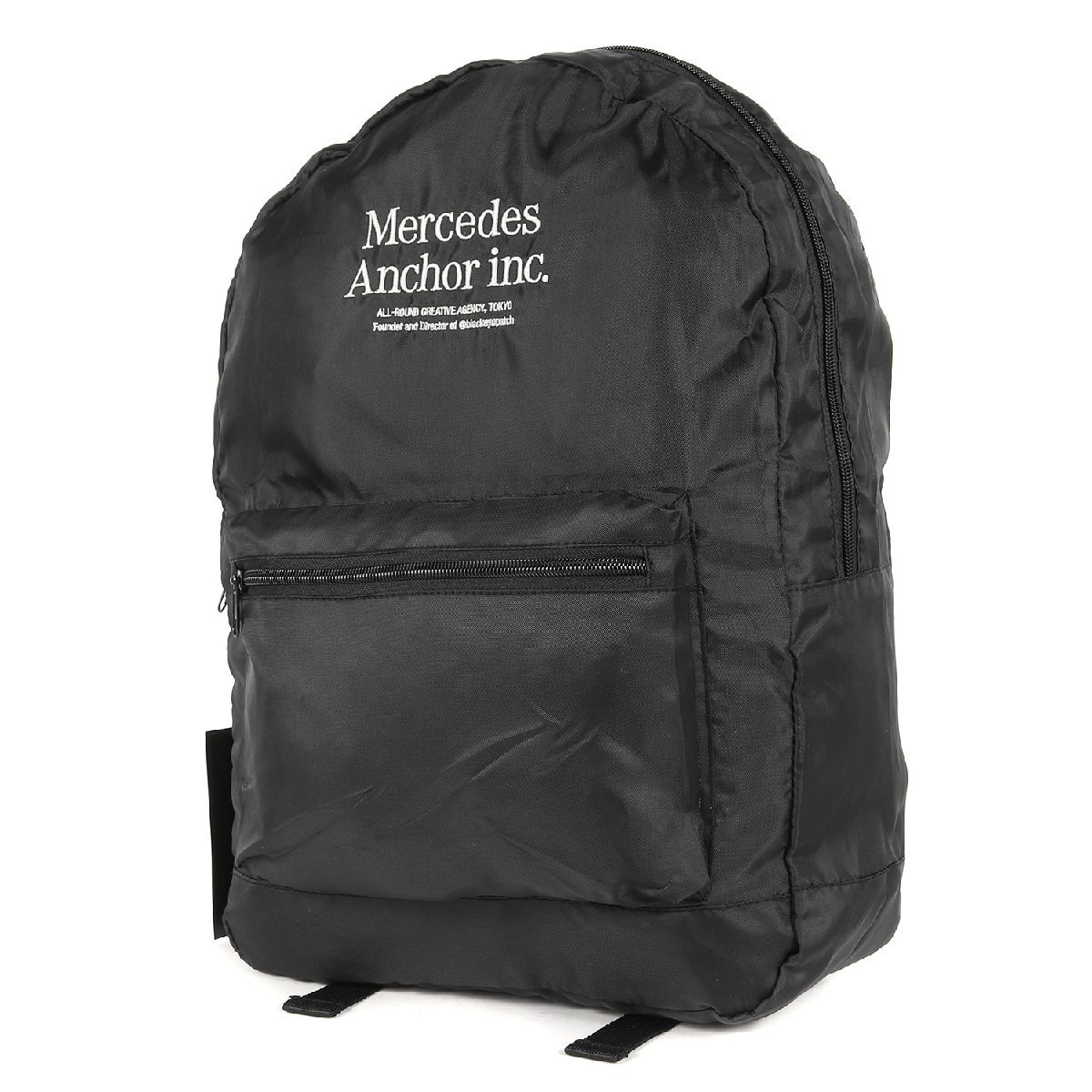 新品 MERCEDES ANCHOR INC メルセデスアンカーインク バッグ 23SS ブランドロゴ バックパック ブラック 黒 カバン メンズバッグ
