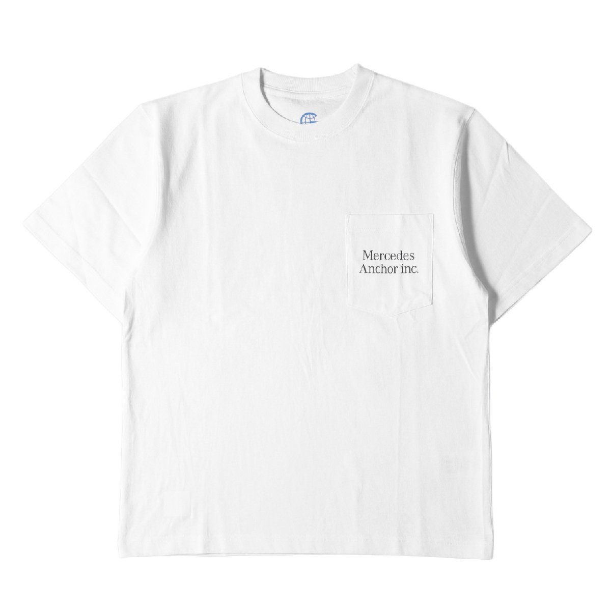 MERCEDES ANCHOR INC メルセデスアンカーインク Tシャツ サイズ:S 23SS ブランドロゴ ポケット クルーネック 半袖 Tシャツ ホワイト 白