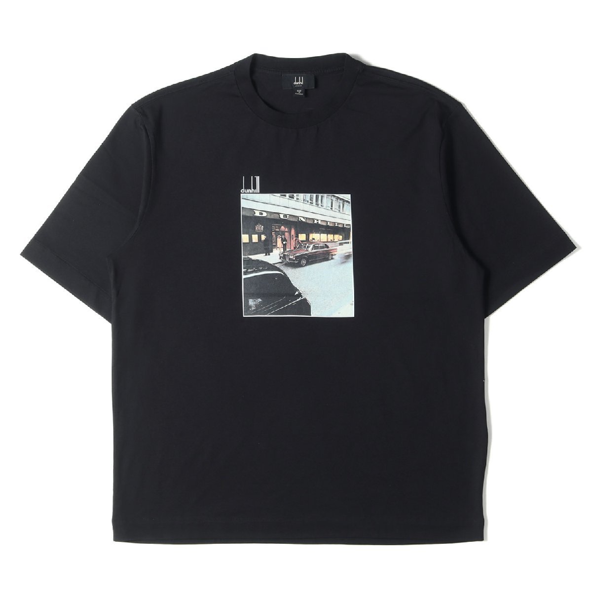 2022年ファッション福袋 プリント グラフィック フォト ロゴ サイズ:M Tシャツ ダンヒル dunhill クルーネック トップス ブラック 近年モデル Tシャツ 半袖 その他