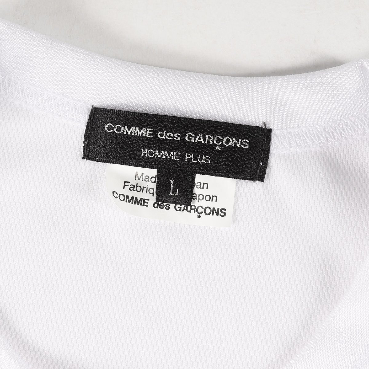 COMME des GARCONS コムデギャルソン 21AW Willie Cole グラフィック ジャージー Tシャツ HOMME PLUS オムプリュス ホワイト L 日本製_画像3