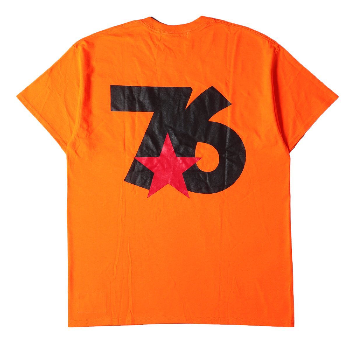 男の子向けプレゼント集結 バック サイズ:記載なし(XL位) Tシャツ リミテッド ウィズ WHIZLIMITED 76ロゴ カットソー トップス オレンジ Tシャツ 半袖 クルーネック 文字、ロゴ