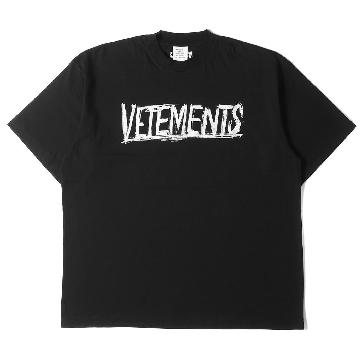 VETEMENTS ヴェトモン Tシャツ サイズ:XS 22SS ワールドツアー オーバーサイズ クルーネック 半袖 Tシャツ WORLD TOUR T-SHIRT ブラック