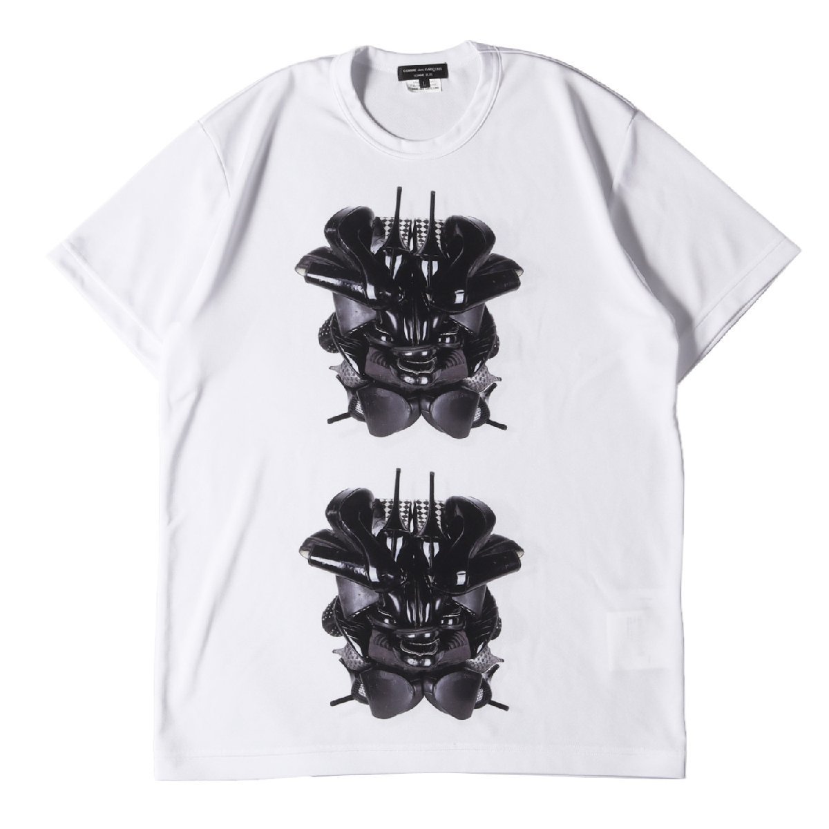 COMME des GARCONS コムデギャルソン 21AW Willie Cole グラフィック ジャージー Tシャツ HOMME PLUS オムプリュス ホワイト L 日本製_画像1