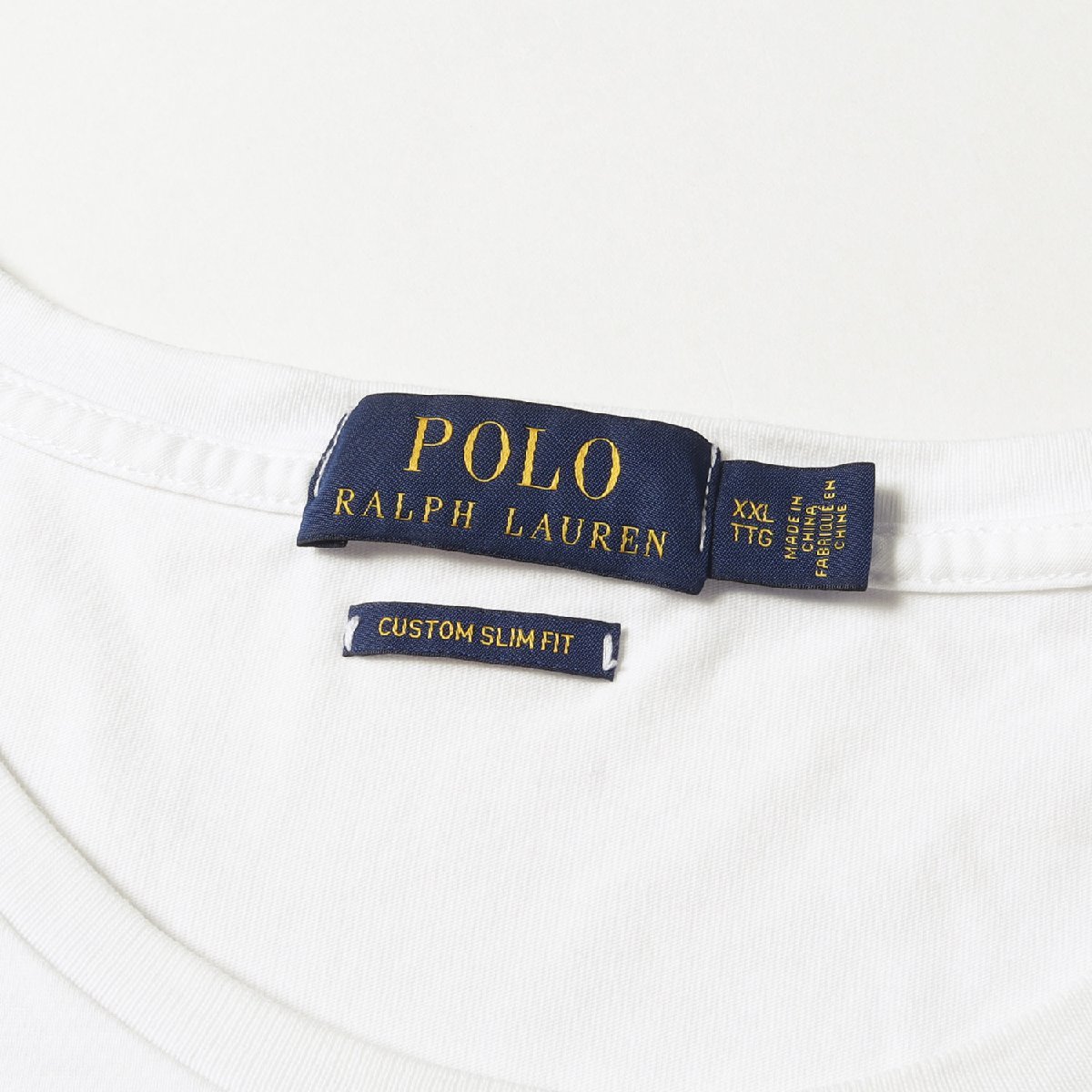 POLO Ralph Lauren ポロ ラルフローレン Tシャツ サイズ:XXL オリンピック ロゴ クルーネック 半袖 Tシャツ CUSTOM SLIM FIT ホワイト 白の画像3