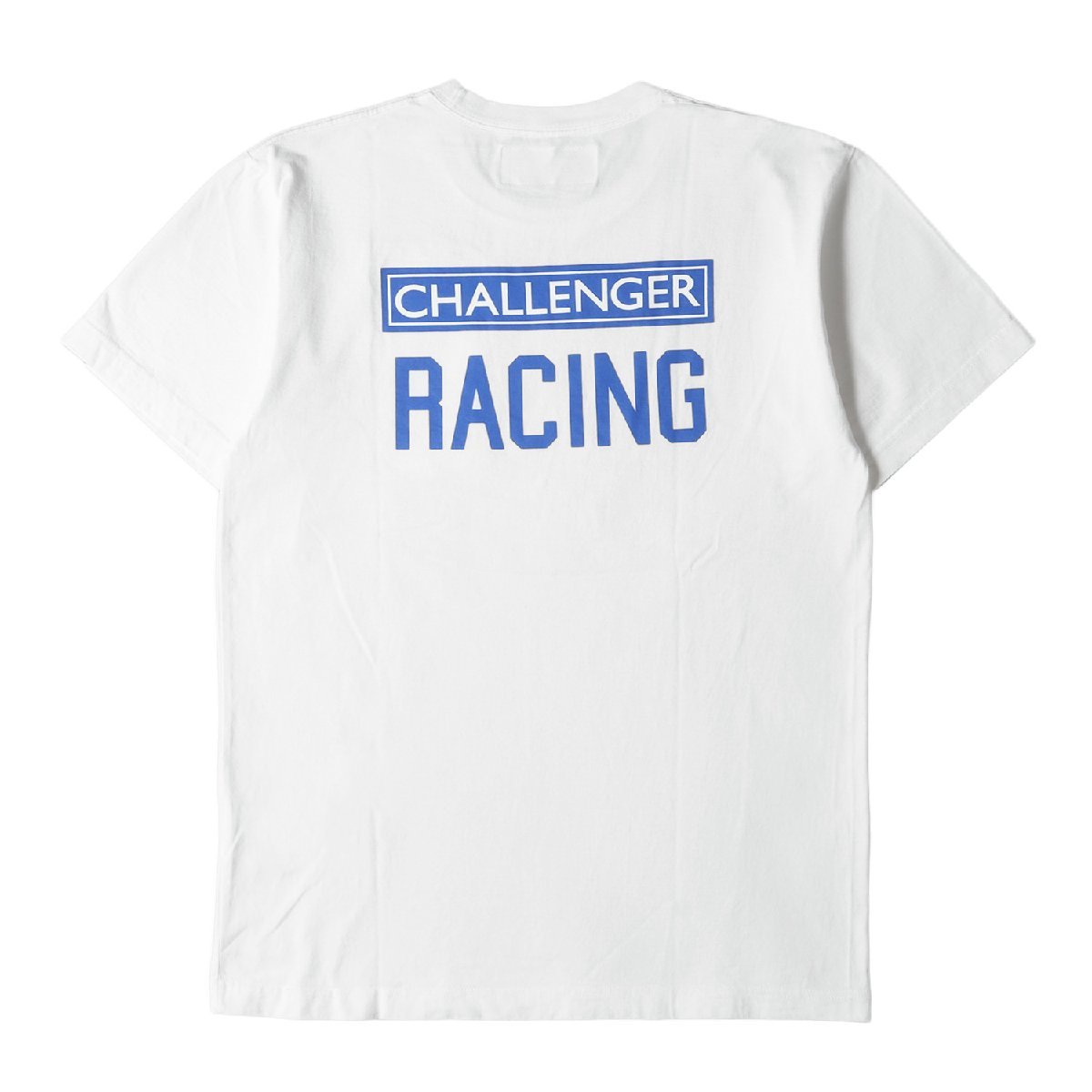 CHALLENGER チャレンジャー Tシャツ サイズ:M ワッペン レーシングロゴ クルーネック 半袖 ポケット Tシャツ RACING TEE 18SS ホワイト