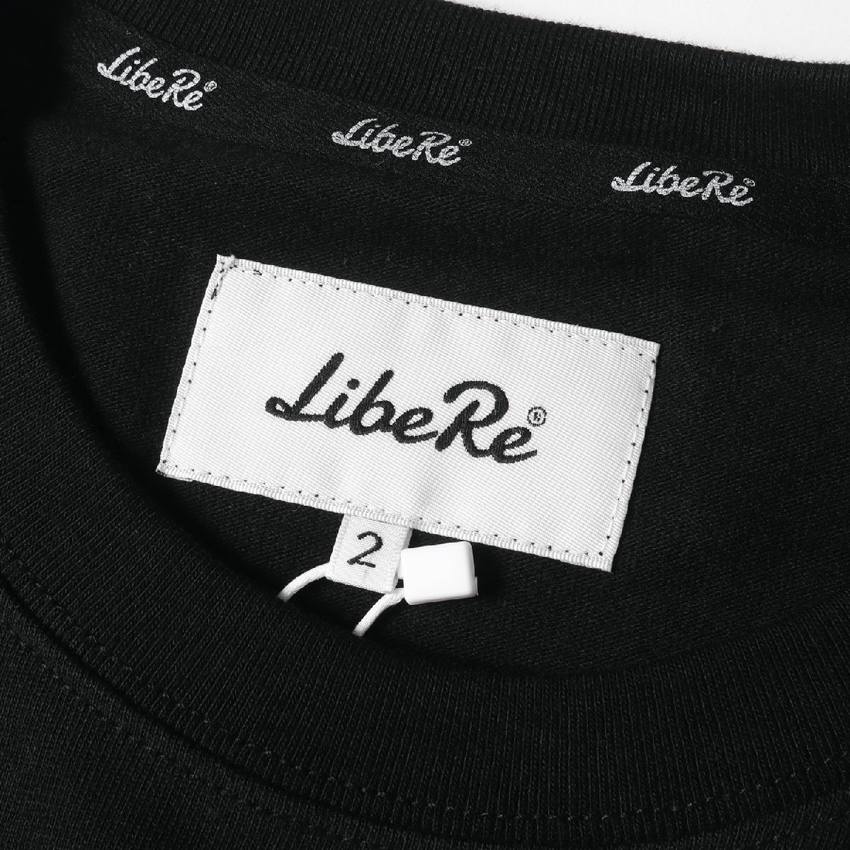 新品 LIBERE リベーレ Tシャツ サイズ:2 ポケット クルーネック ロングスリーブ Tシャツ POCKET SLEEVE 19AW 長袖 ロンT ブラック 黒_画像3