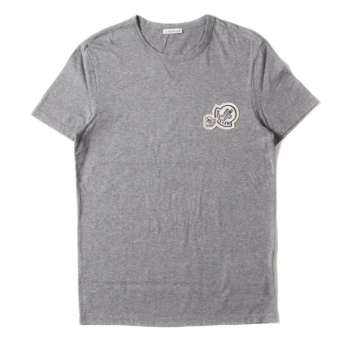 大好き MONCLER 美品 モンクレール ブランド グレー T-SHIRT MAGLIA T