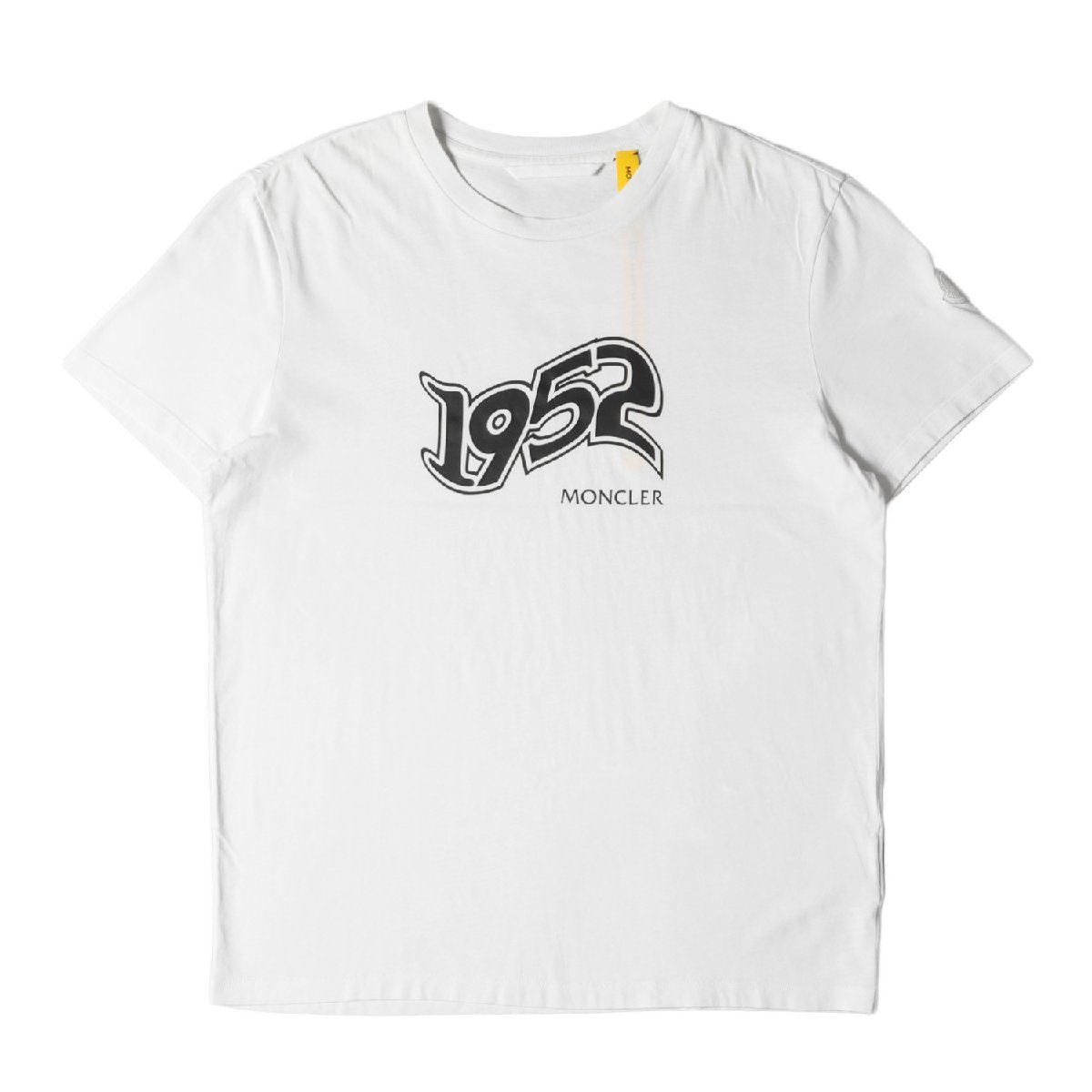 MONCLER モンクレール Tシャツ サイズ:L 1952 ロゴ グラフィック 半袖 MAGLIA T-SHIRT G10928C73110 829FB 21SS ホワイト 白 トップス
