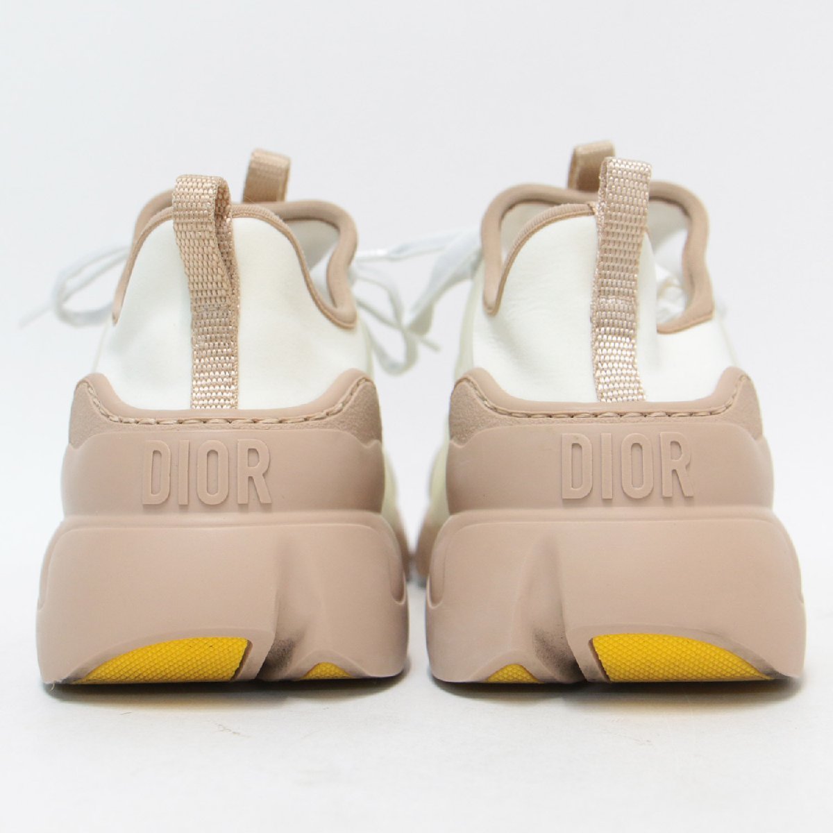 Dior ディオール 靴 シューズ スニーカー ホワイト ベージュ 白 23cm位 36 ローカット レースアップ テクニカルファブリック D-CONNECT_画像3