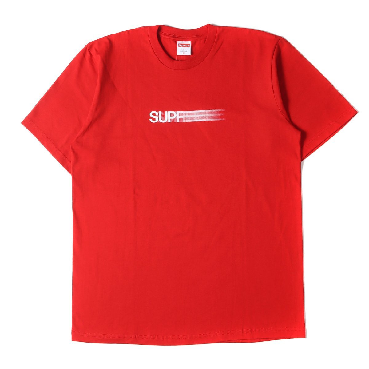 新品 Supreme シュプリーム Tシャツ サイズ:M 23SS モーションロゴ クルーネック 半袖 Tシャツ Motion Logo Tee レッド 赤 トップス