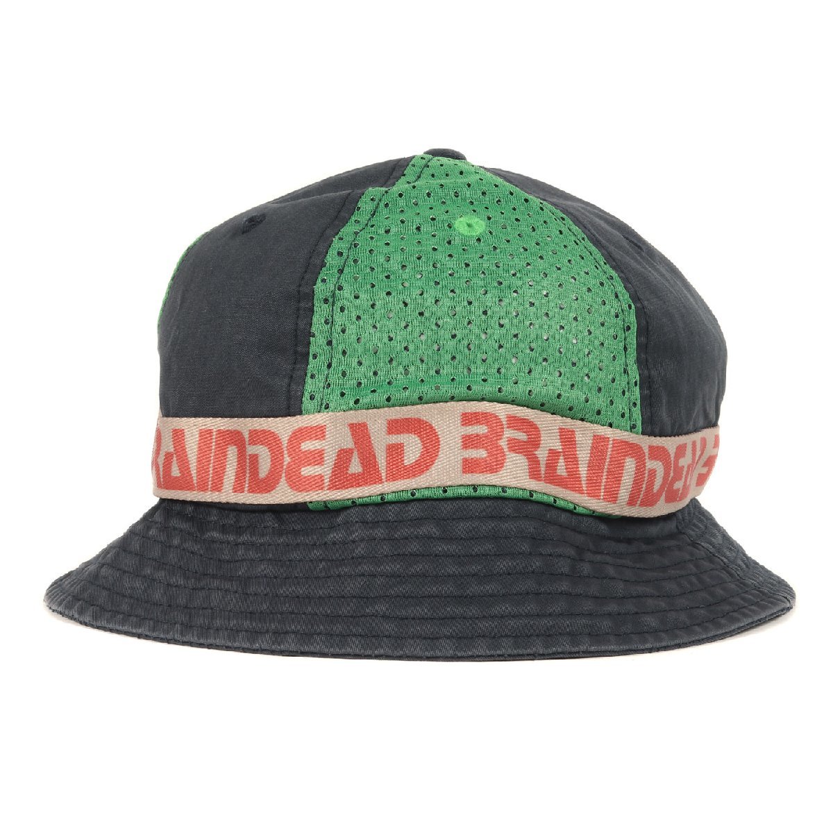 BRAIN DEAD ブレイン デッド 23SS ウォッシュ加工 メッシュ コンビ バケットハット Vision Mesh Paneled Bucket Hat ネイビー グリーン