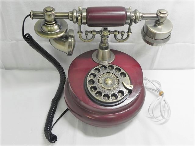 ... old rotation dial type telephone machine retro telephone machine Vintage antique Classic code attaching operation verification settled [ used ][YS001_2307211134_003]