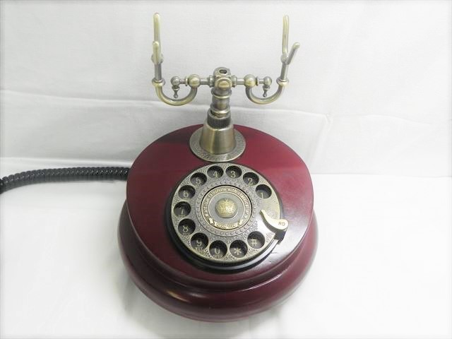 ... old rotation dial type telephone machine retro telephone machine Vintage antique Classic code attaching operation verification settled [ used ][YS001_2307211134_003]