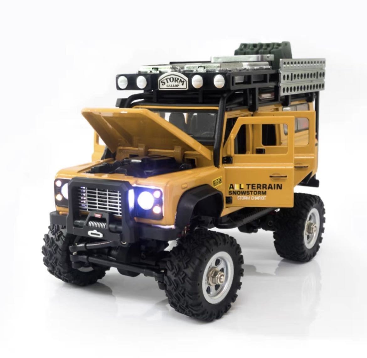 1/28 SG 2801 4WD RC クローラー Land Rover Defender 110 LED オフ