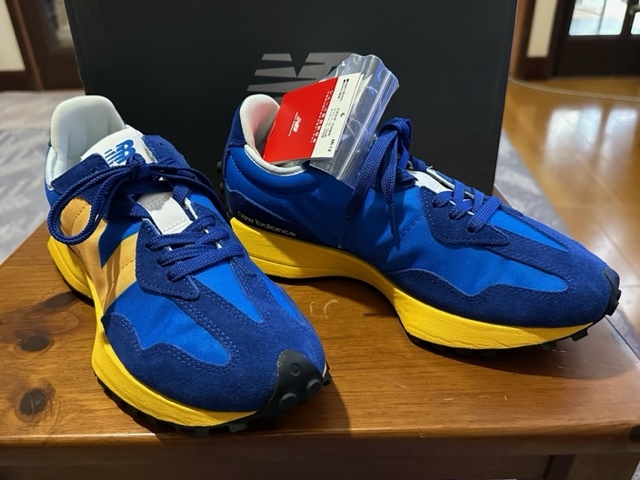 26.5 NewBalance MS327CLB 26.5 青×黄 NB スニーカー メンズスニーカー ニューバランス メンズシューズ 送料無料 新品未使用品 NEWBALANCE_画像3