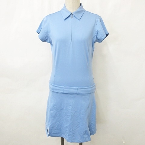 adidas golf アディダス ゴルフ 3WAY ワンピース シャツ スカート CLIMA COOL ブルー 水色 S_画像1