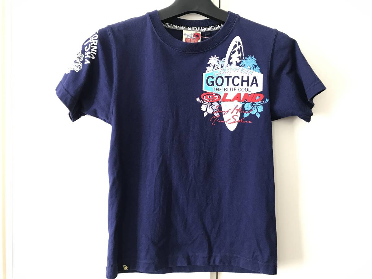  прекрасный товар GOTCHA Gotcha California resort футболка tops короткий рукав темно-синий темно-синий XS мужской женский Kids 