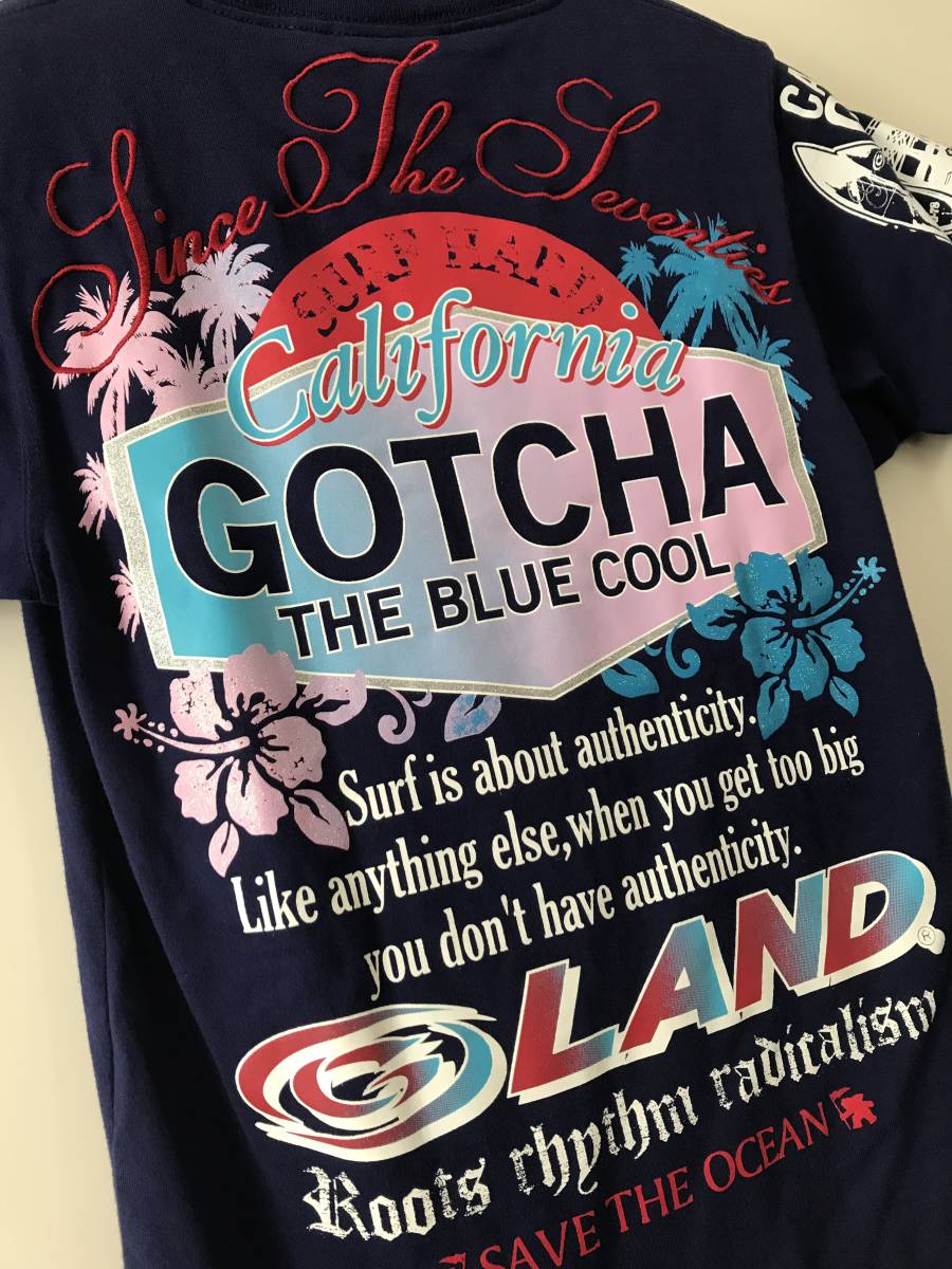  прекрасный товар GOTCHA Gotcha California resort футболка tops короткий рукав темно-синий темно-синий XS мужской женский Kids 