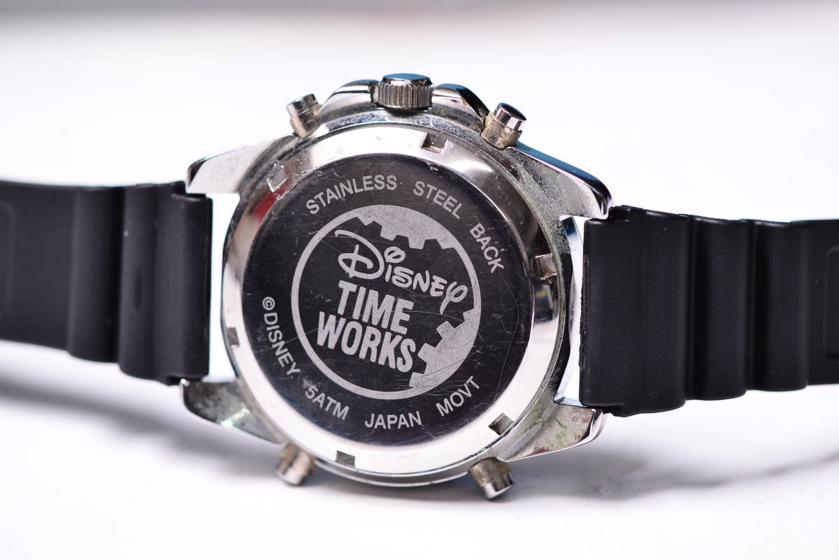 即決　Disney Time 　ミッキーマウス 　クロノグラフ　クォーツ時計　 MOVT JAPAN_画像4