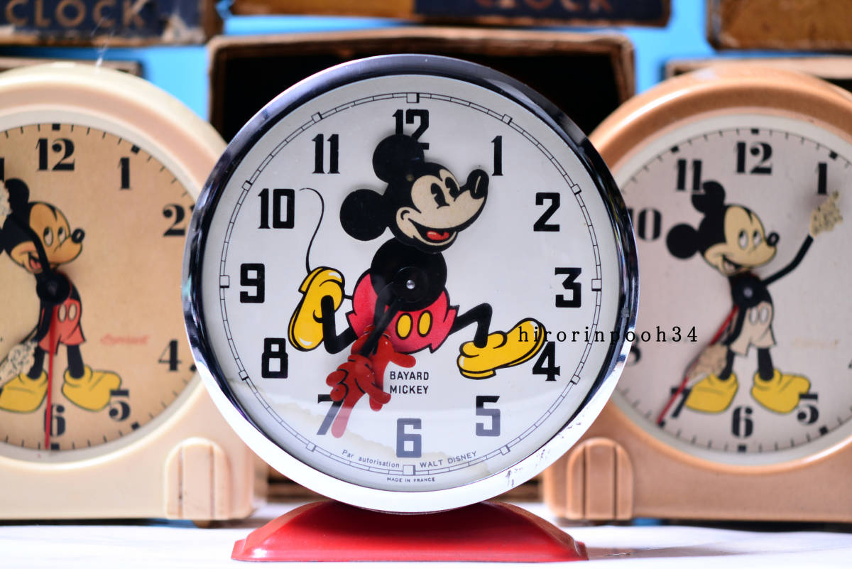  Vintage 64\' ценный пирог I Mickey Mouse колеблющийся глаз ... часы Disney BAYARDbai ярд 