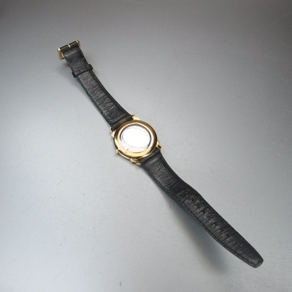 LANVIN ランバン GP/SS/革 QZ 510439 メンズ 腕時計 ホワイトダイヤル made in France PARIS WATER RESISTANT 「19126」_画像10