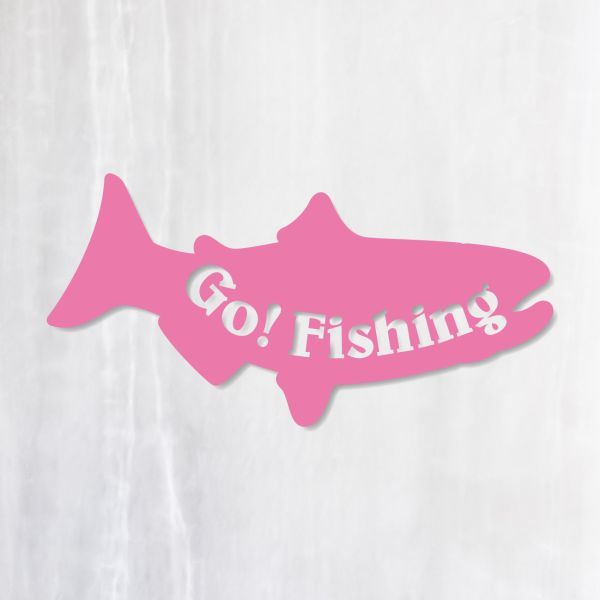 送料無料◆Go!Fishing ゴー!フィッシング カッティングステッカー◆ホワイト｜20×10cm｜超防水 UVカット 屋外使用可【C044】_画像9