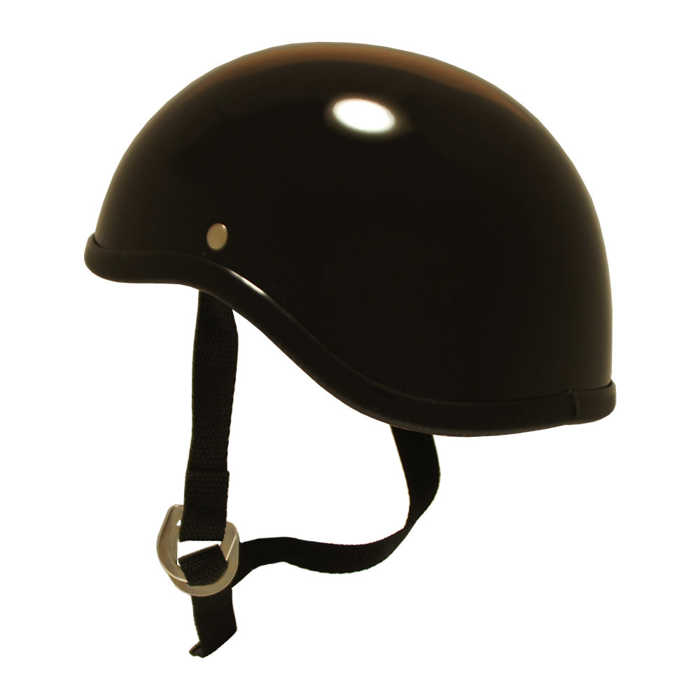 装飾用ヘルメット　艶のあるブラック　シングルストラップ　送料無料_画像3